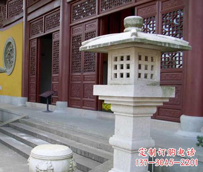 沈阳寺庙景观镂空石灯石雕