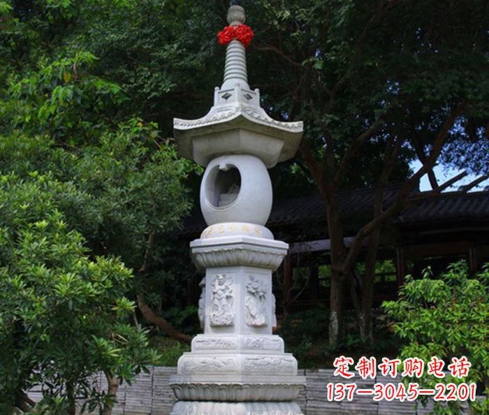 沈阳寺庙景观舍利塔石雕 (2)