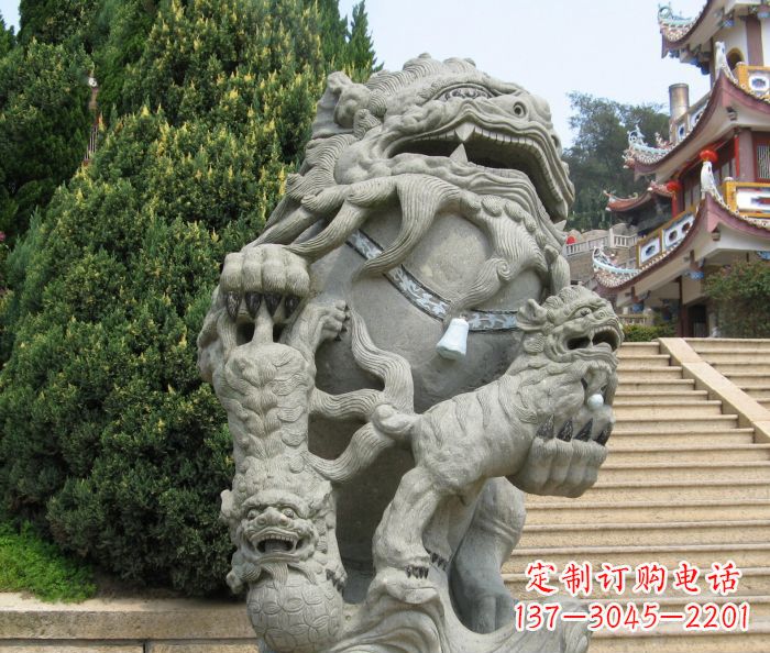 沈阳寺庙景观狮子石雕