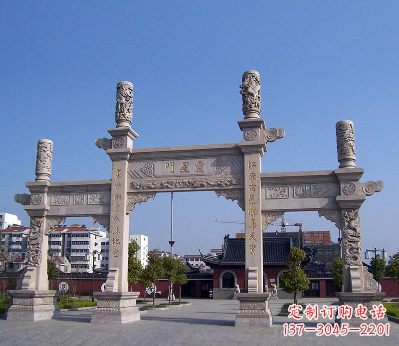 沈阳寺庙景观石牌坊
