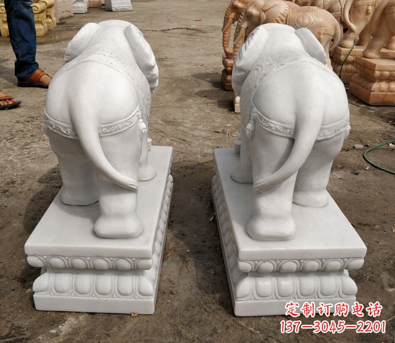沈阳寺庙石雕大象