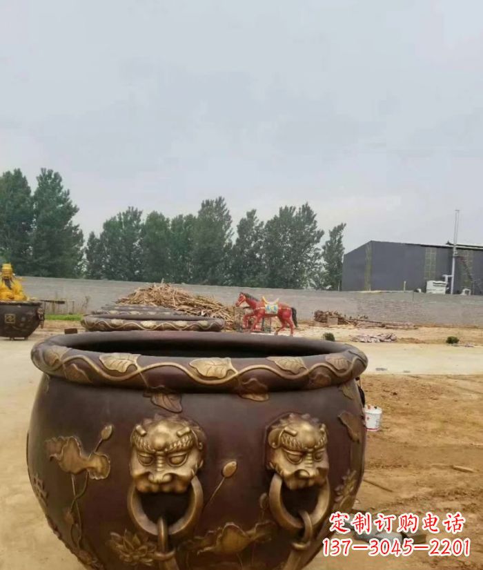 沈阳寺庙水缸铜雕 (4)