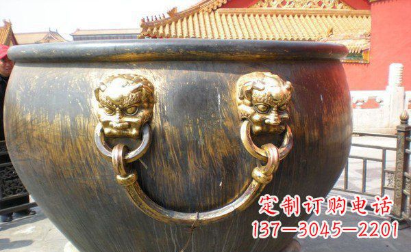 沈阳寺庙水缸铜雕 (3)