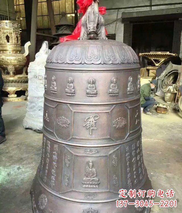 沈阳寺庙铜雕钟铸铜钟雕塑