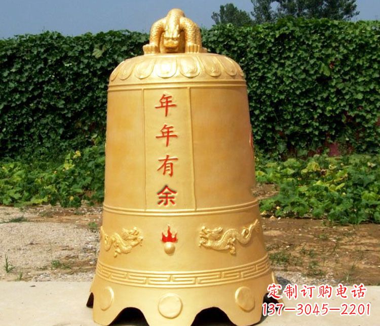 沈阳寺庙铜钟雕塑 (2)