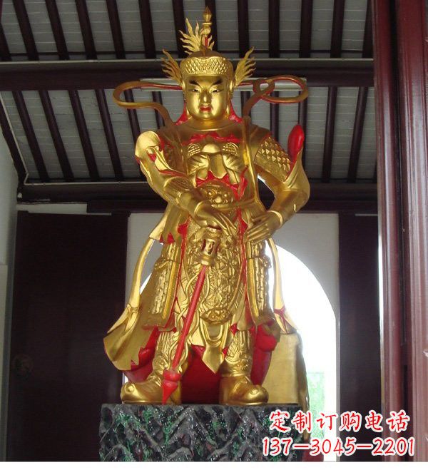 沈阳寺庙韦陀菩萨铜雕