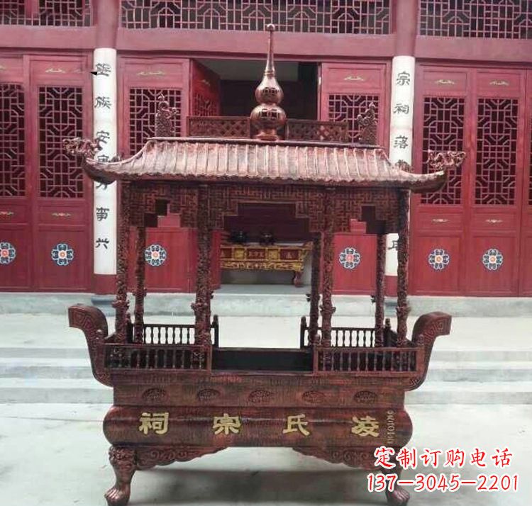沈阳寺庙香炉铜雕