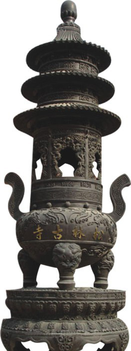 沈阳松林古寺铜香炉