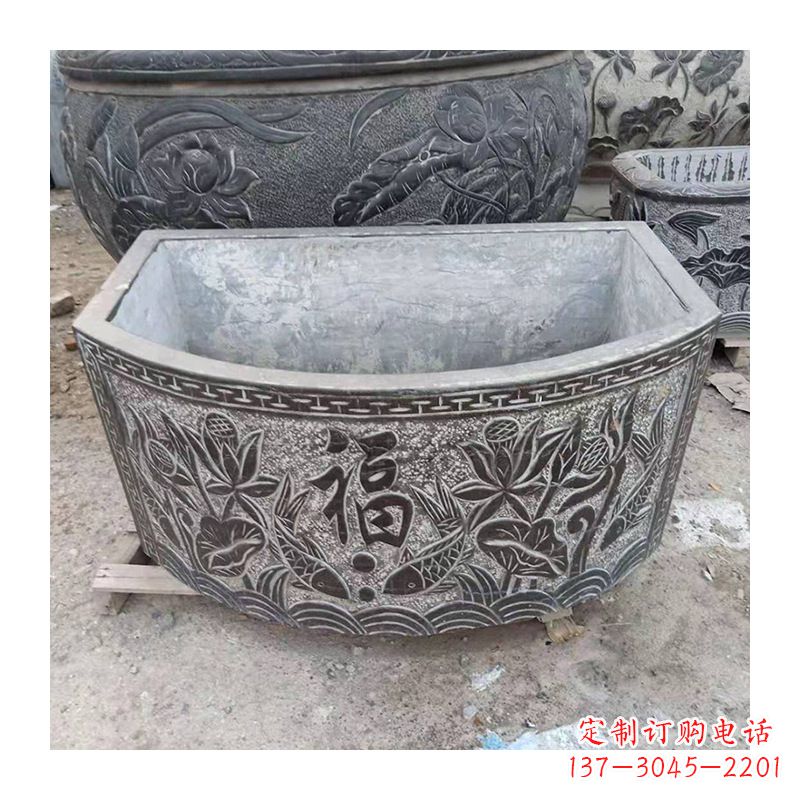 沈阳庭院养鱼石槽