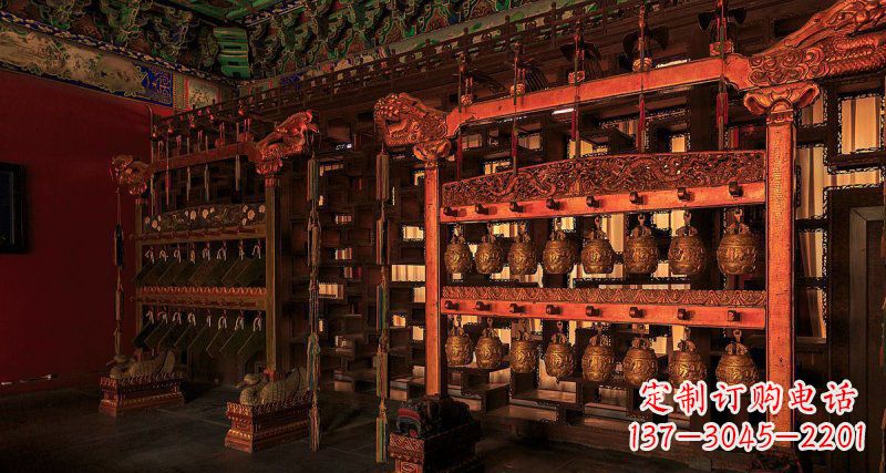 沈阳铜编钟古代乐器铜雕
