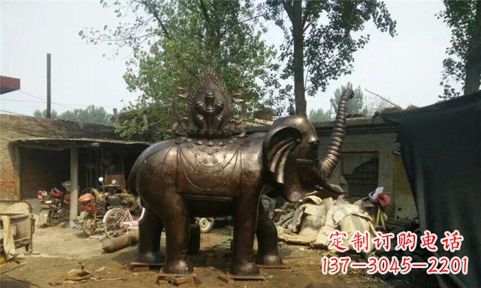 沈阳铜雕大象平安吉祥公园动物雕塑