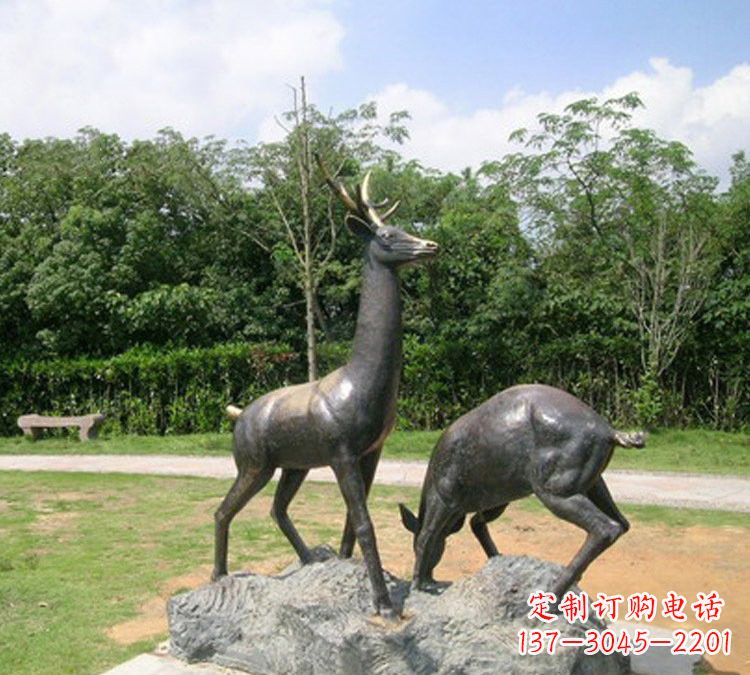 沈阳铜雕动物梅花鹿