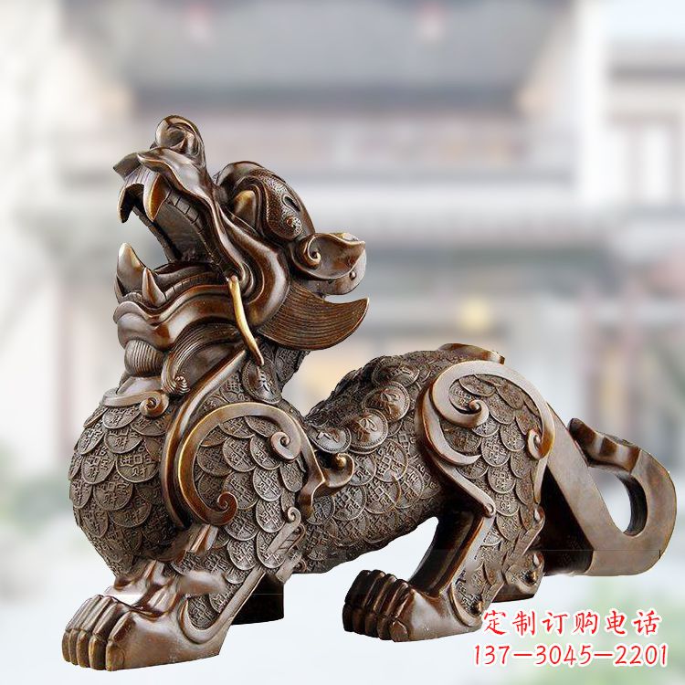 沈阳铜雕仿古辟邪貔貅