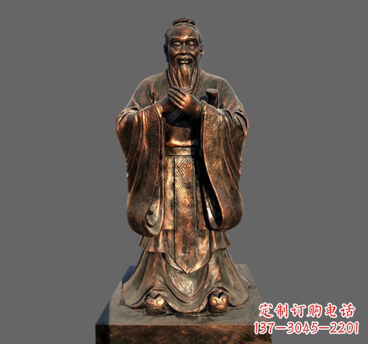 沈阳铜雕古代名人孔子
