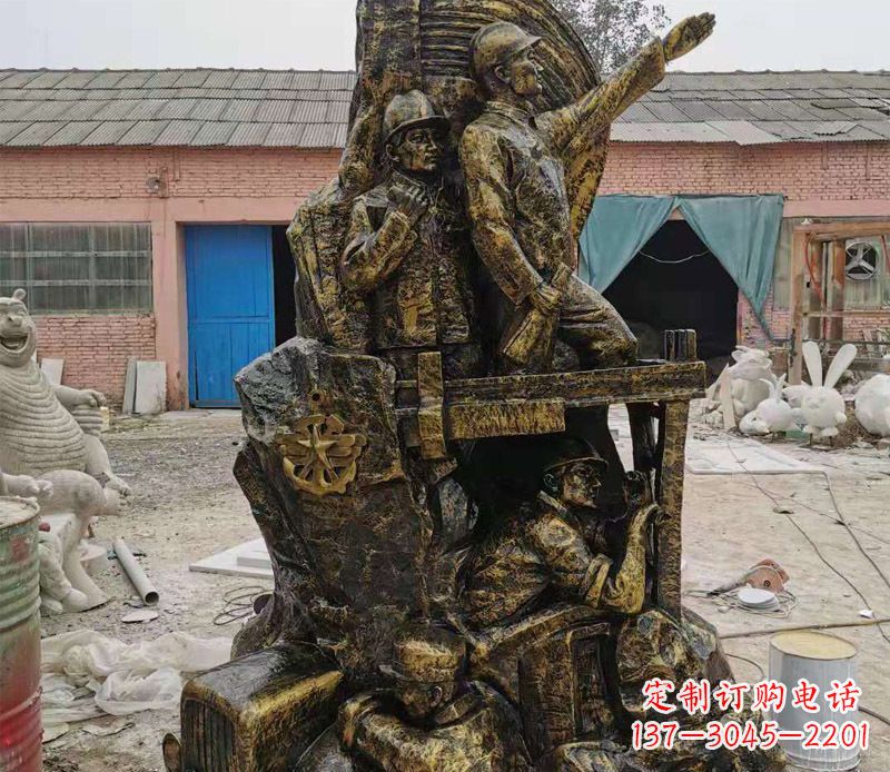 沈阳铜雕广场解放战士雕塑