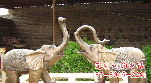 沈阳铜雕吉祥小象公园动物雕塑