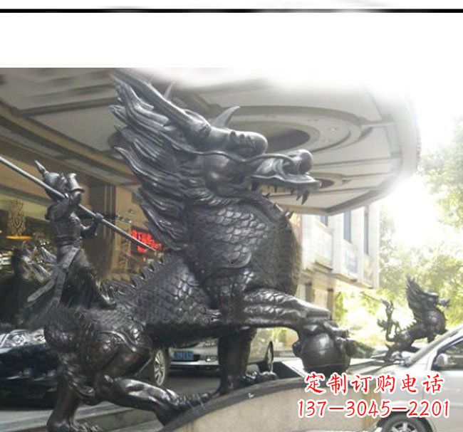 沈阳铜雕麒麟公司门口神兽雕塑