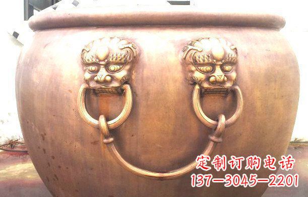 沈阳铜雕水缸寺庙景观雕塑_1