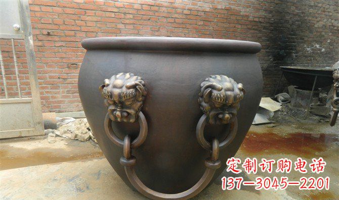 沈阳铜雕水缸寺庙景观雕塑_2