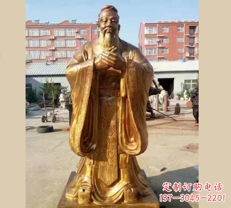 沈阳铜雕校园孔子