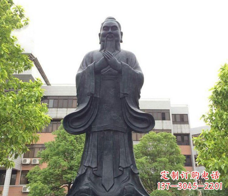 沈阳铜雕学校孔子圣人雕塑摆件