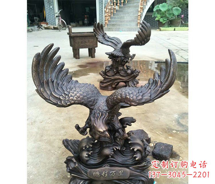 沈阳铜雕园林飞鹰动物雕塑