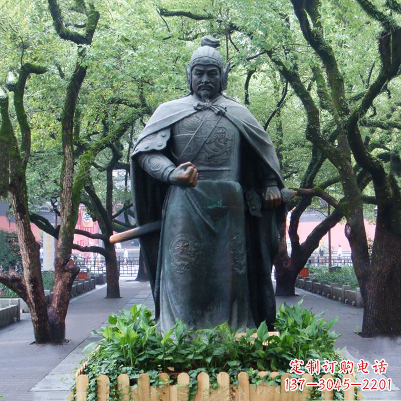 沈阳铜雕岳飞雕塑-公园园林历史名人中国古代民族英雄人物雕像