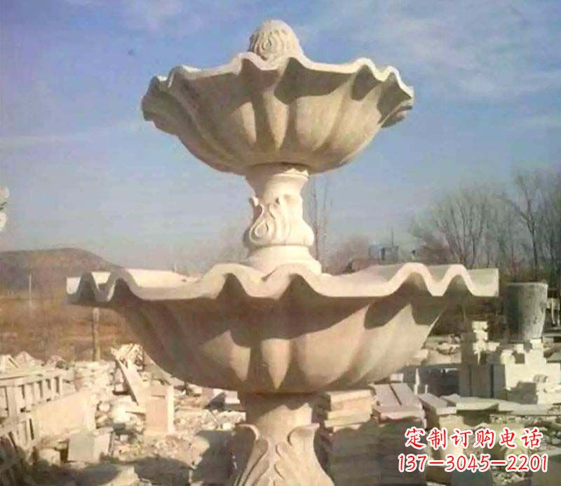 沈阳晚霞红大型喷泉石雕