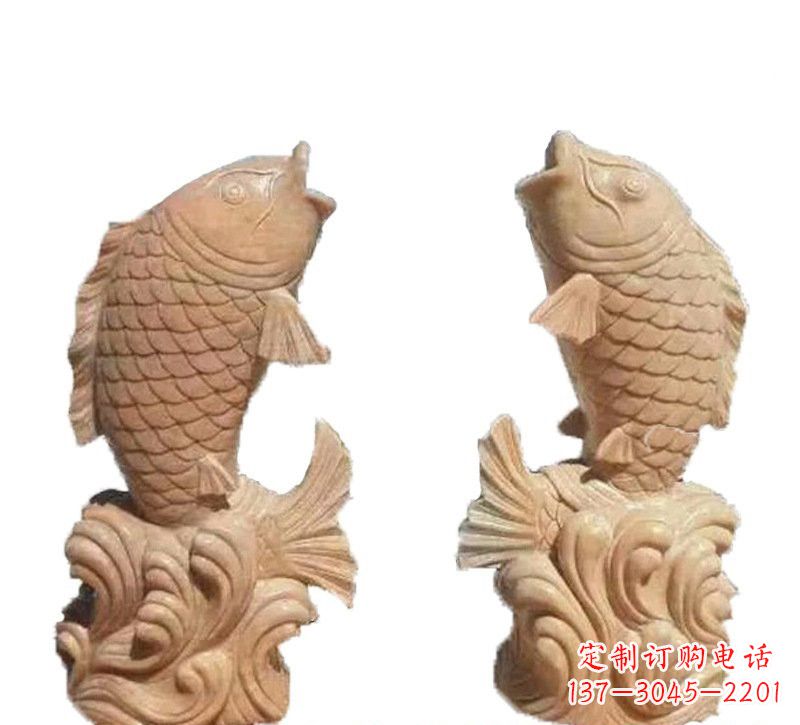沈阳晚霞红公园喷水鲤鱼石雕