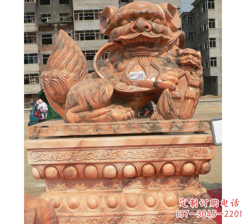 沈阳晚霞红南方石狮子