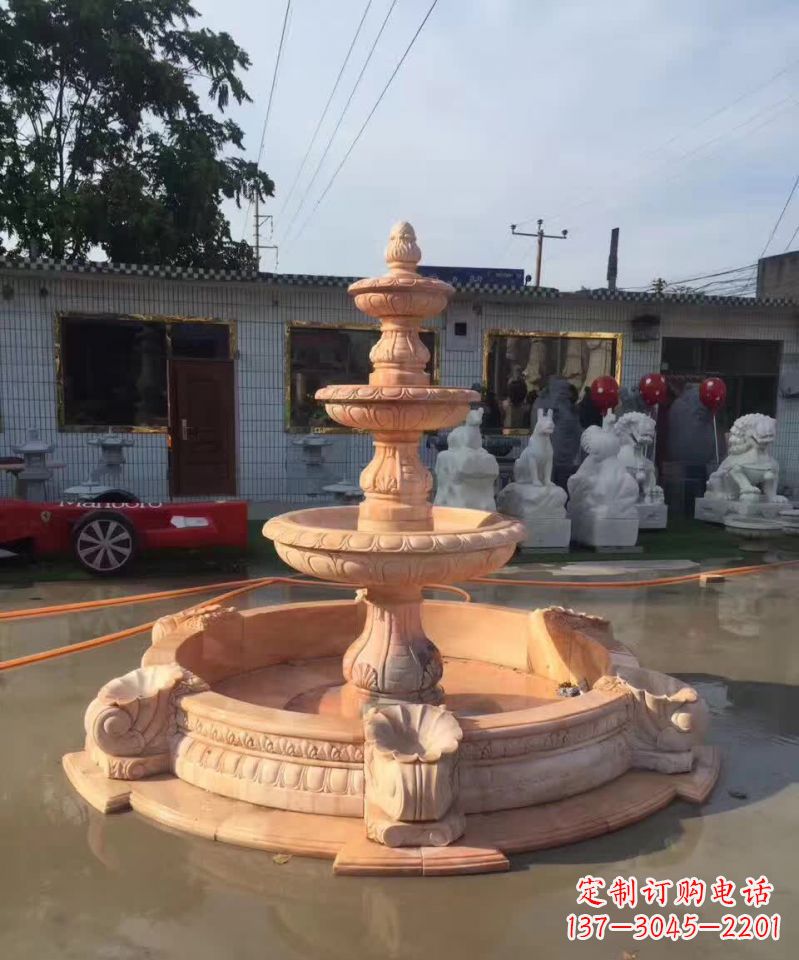 沈阳晚霞红欧式流水喷泉