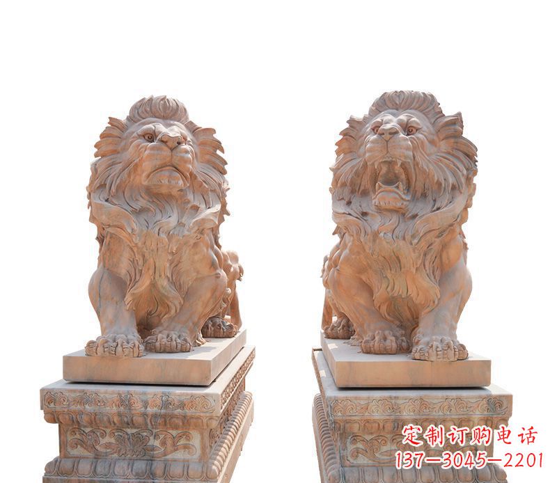 沈阳晚霞红欧式狮子雕塑