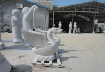 沈阳中领雕塑：独具特色的天鹅喷水雕塑