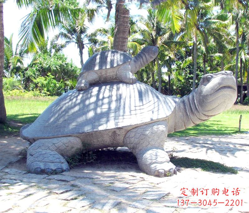 沈阳乌龟母子石雕