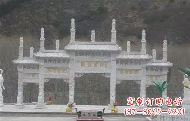 沈阳五门牌坊石雕 (2)