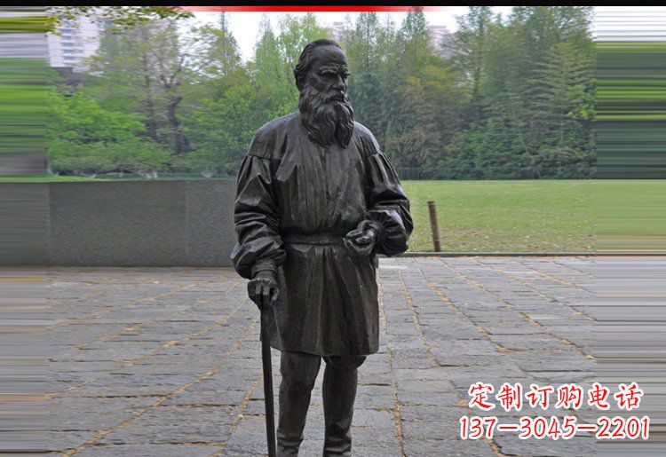 沈阳西方名人托尔斯泰铜雕