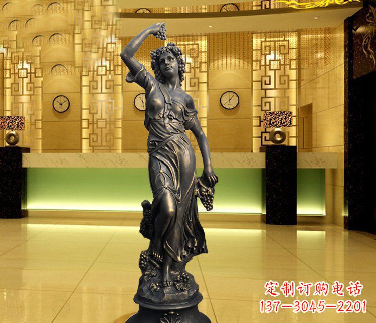 沈阳西方女人别墅景观铜雕塑 (2)