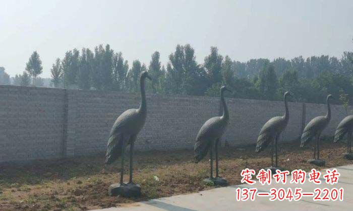 沈阳仙鹤抽象铜雕 (2)