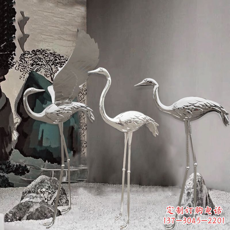 沈阳仙鹤雕塑不锈钢