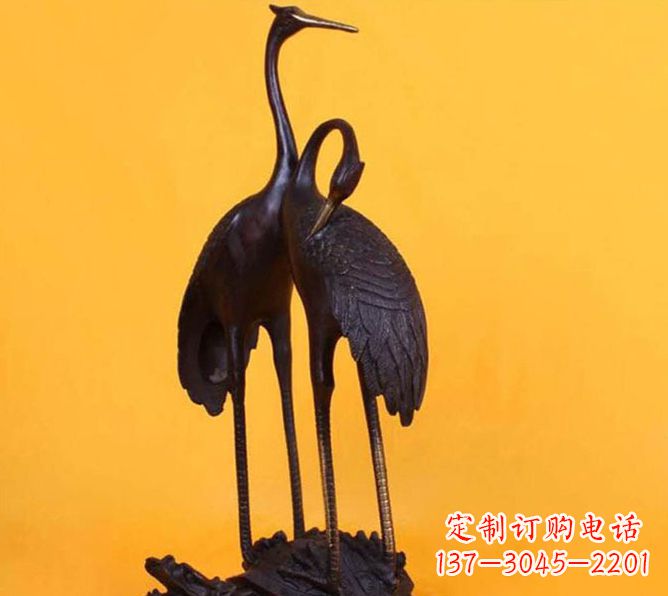 沈阳仙鹤雕塑铜