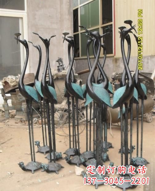 沈阳仙鹤动物铜雕