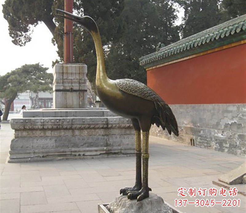沈阳仙鹤动物铜雕 (2)