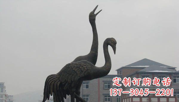 沈阳仙鹤公园景观铜雕