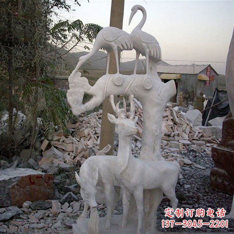 沈阳仙鹤石雕景观摆件