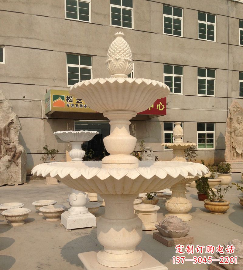 沈阳小区景观菠萝式喷泉石雕
