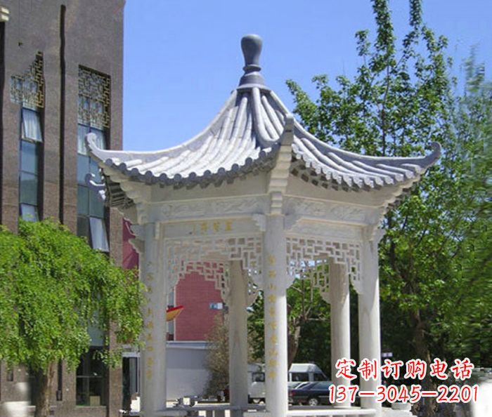 沈阳小区景观大理石凉亭