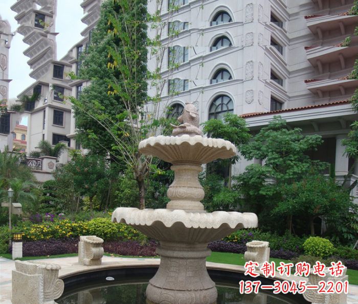 沈阳小区景观大理石鲤鱼喷泉石雕