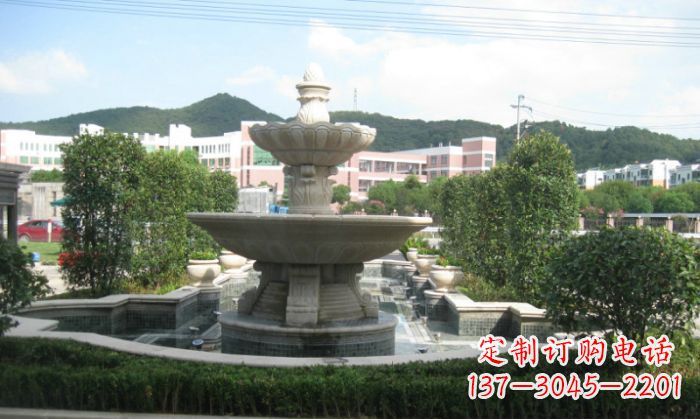 沈阳小区景观大理石喷泉石雕 (2)