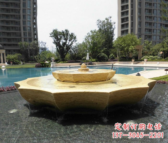 沈阳小区景观大理石喷泉石雕 (6)