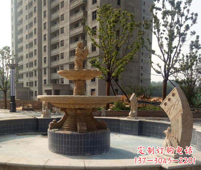 沈阳小区景观大型喷泉石雕